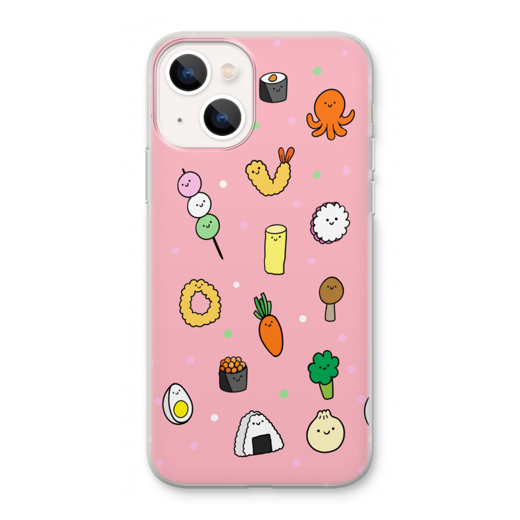 Happy bento friends: iPhone 13 Transparant Hoesje