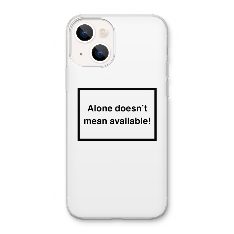 Alone: iPhone 13 Transparant Hoesje