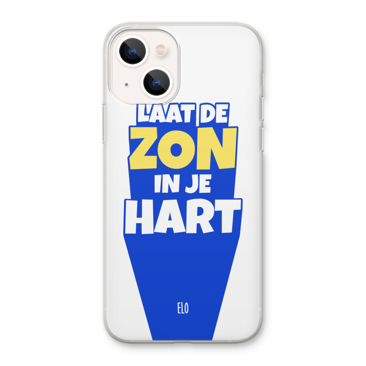 Laat de zon in je hart: iPhone 13 Transparant Hoesje