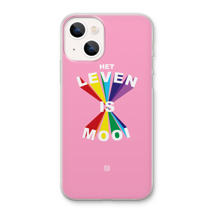 Het Leven Is Mooi: iPhone 13 Transparant Hoesje