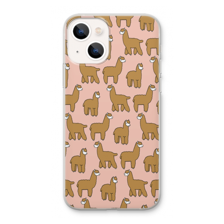 Alpacas: iPhone 13 Transparant Hoesje