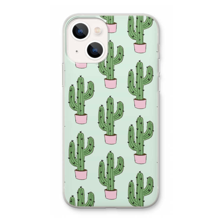 Cactus Lover: iPhone 13 Transparant Hoesje