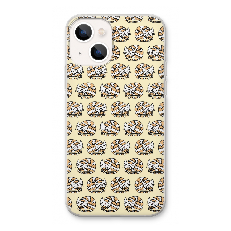Slapende poes: iPhone 13 Transparant Hoesje