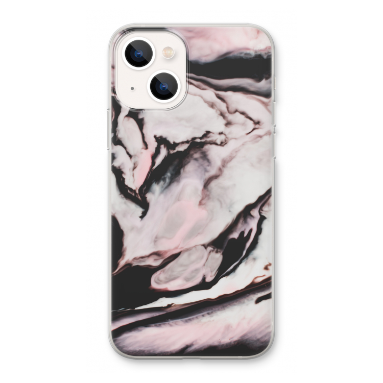 Roze stroom: iPhone 13 Transparant Hoesje