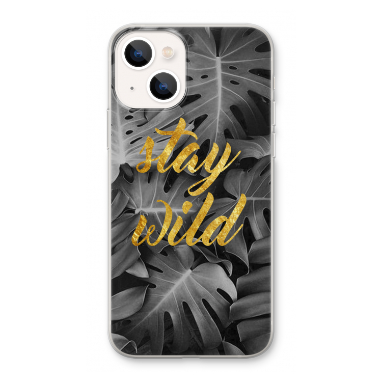 Stay wild: iPhone 13 Transparant Hoesje