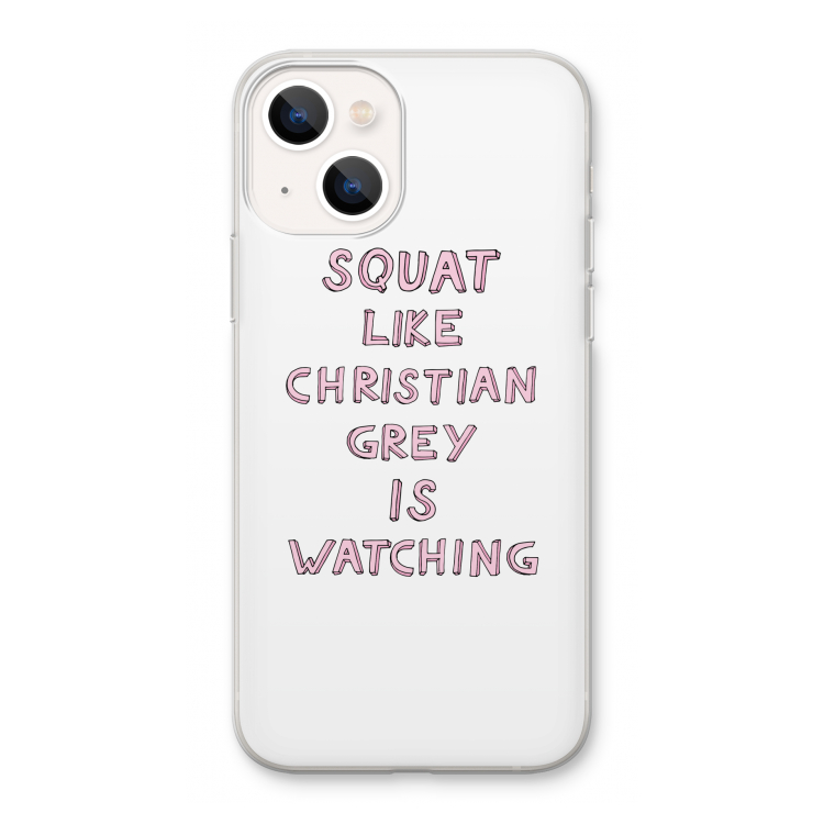Christian Grey: iPhone 13 Transparant Hoesje