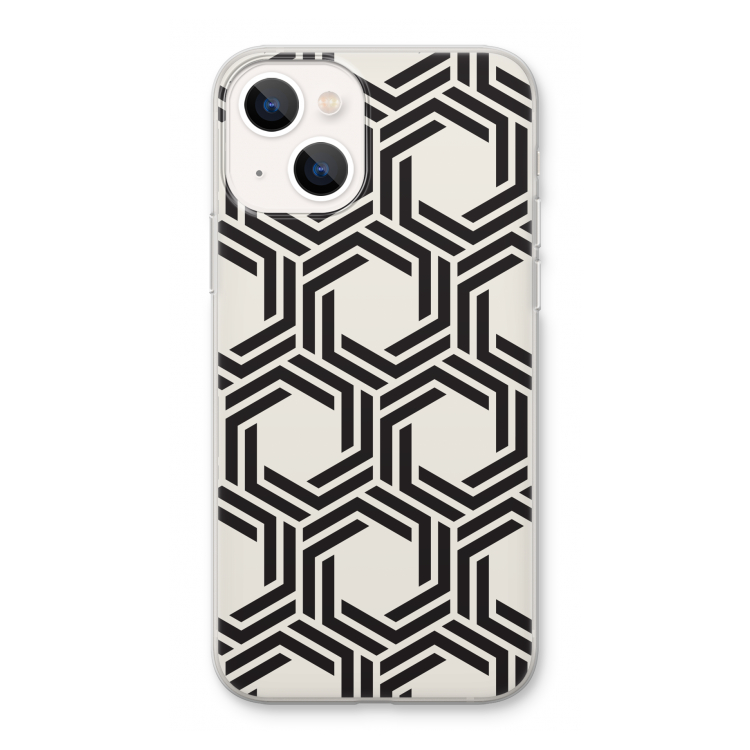 Geometrisch patroon: iPhone 13 Transparant Hoesje