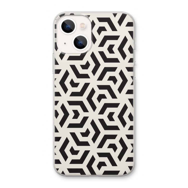 Crazy pattern: iPhone 13 Transparant Hoesje