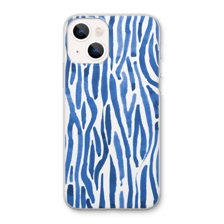 Blauwe nerven: iPhone 13 Transparant Hoesje