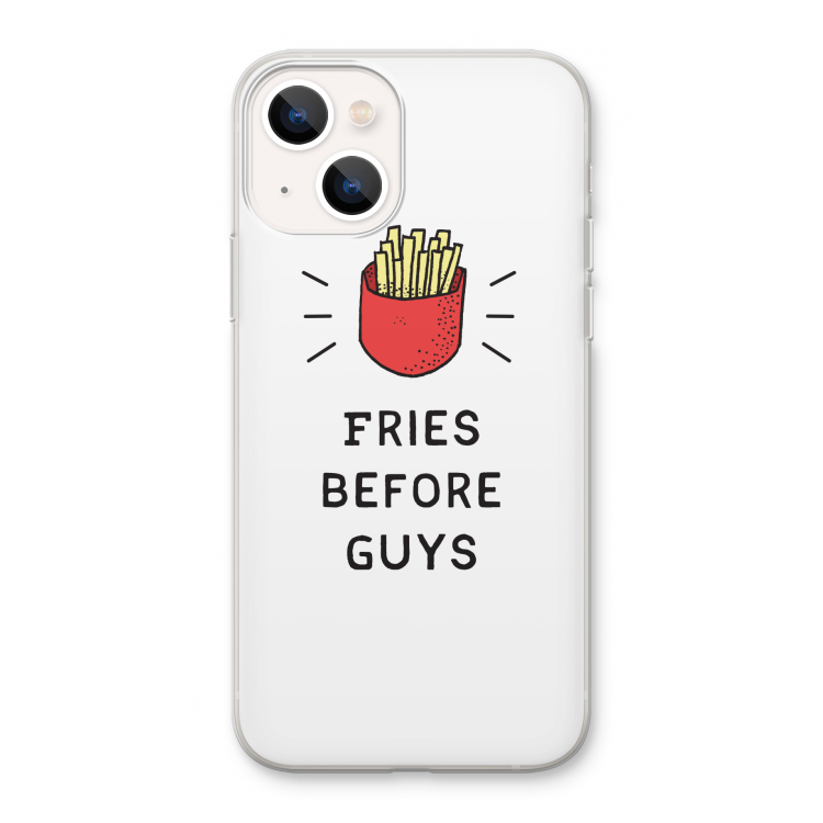 Fries before guys: iPhone 13 Transparant Hoesje