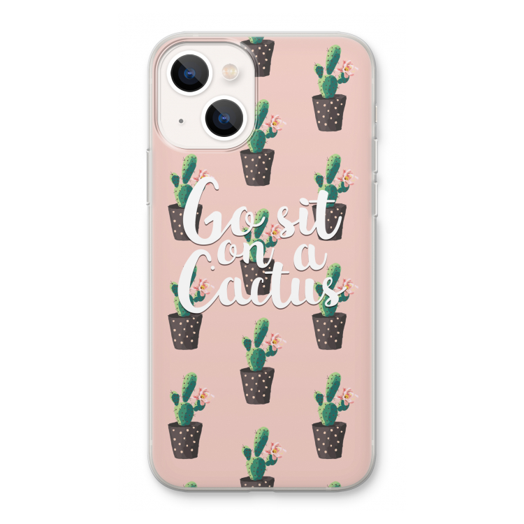 Cactus quote: iPhone 13 Transparant Hoesje