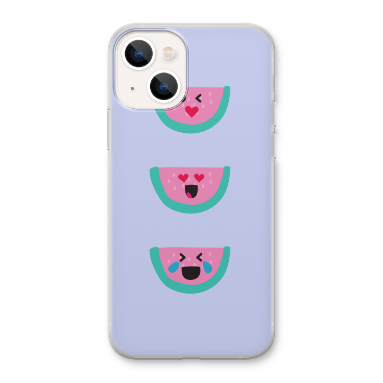 Smiley watermeloen: iPhone 13 Transparant Hoesje