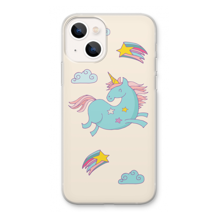 Vliegende eenhoorn: iPhone 13 Transparant Hoesje