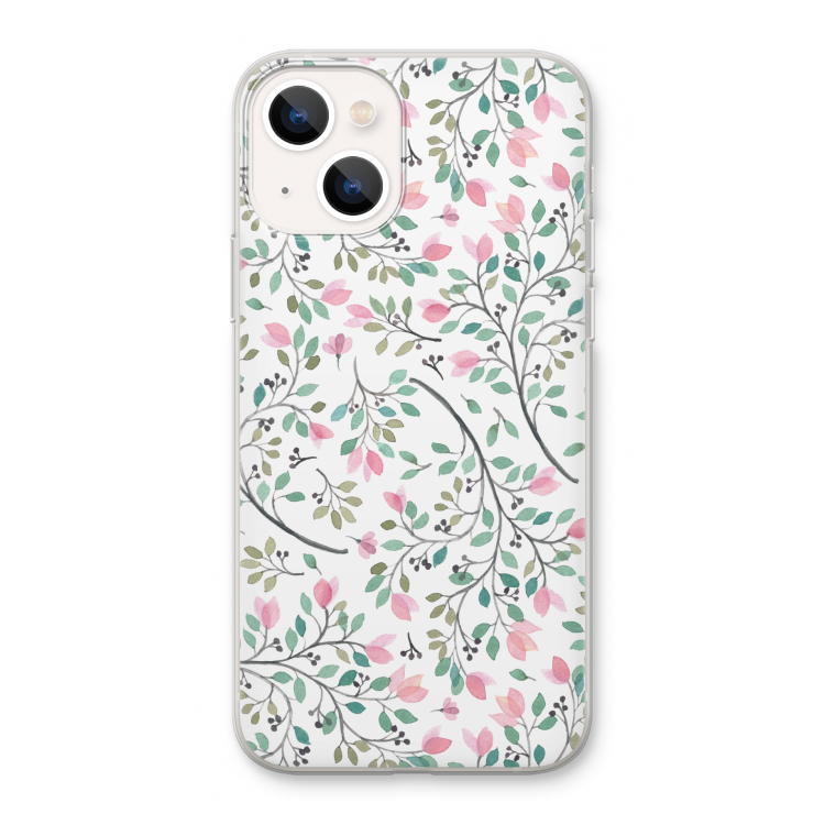 Sierlijke bloemen: iPhone 13 Transparant Hoesje