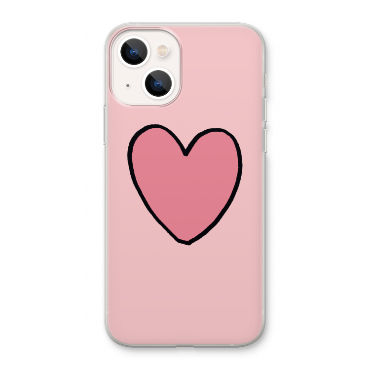 Hartje: iPhone 13 Transparant Hoesje