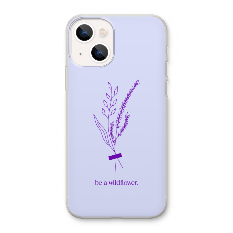 Be a wildflower: iPhone 13 Transparant Hoesje