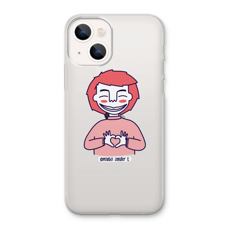 Hartje: iPhone 13 Transparant Hoesje