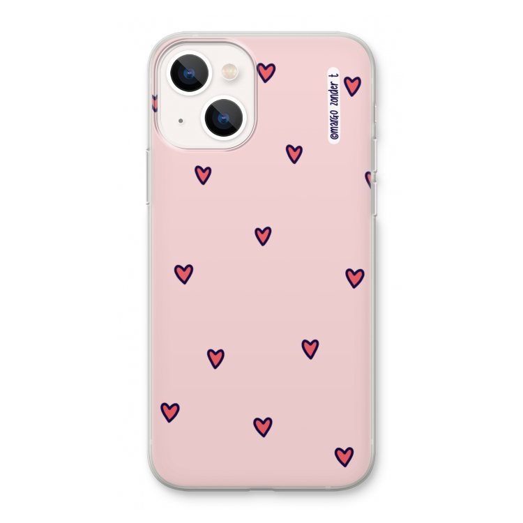 Hartjes: iPhone 13 Transparant Hoesje