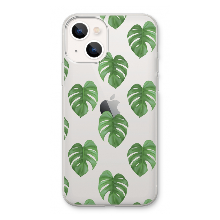 Monstera leaves: iPhone 13 Transparant Hoesje