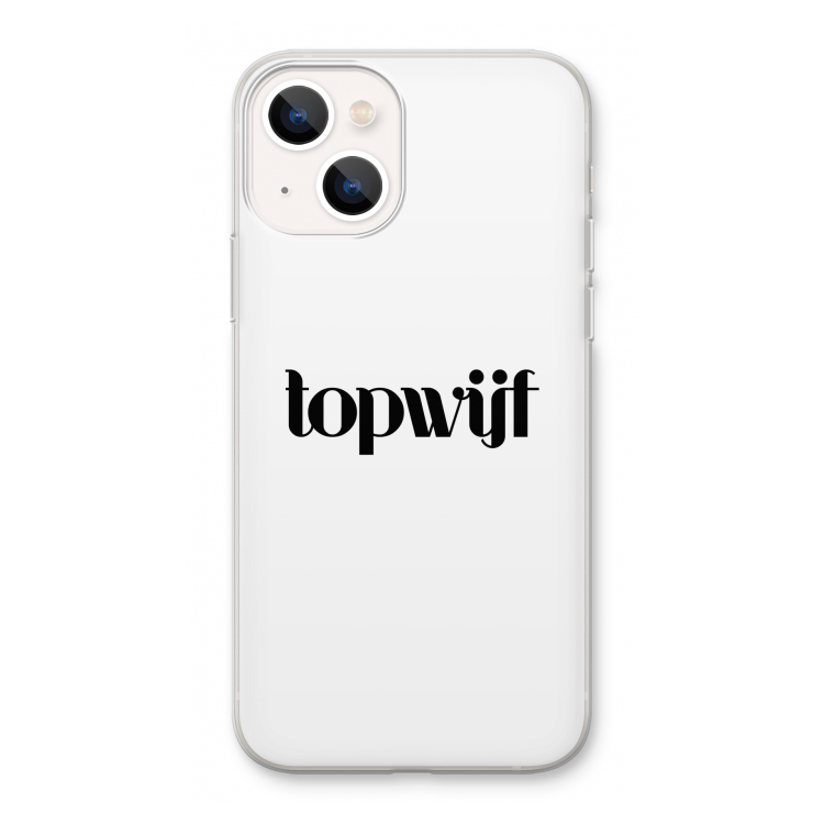 Topwijf Wit: iPhone 13 Transparant Hoesje