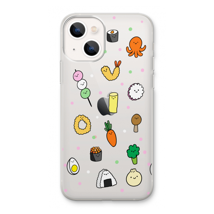 Happy bento friends: iPhone 13 Transparant Hoesje