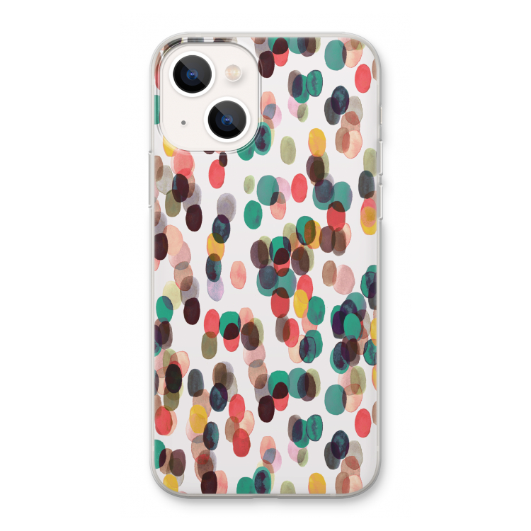 Tropical Dots: iPhone 13 Transparant Hoesje