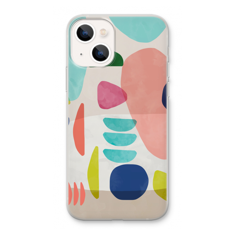 Bold Rounded Shapes: iPhone 13 Transparant Hoesje