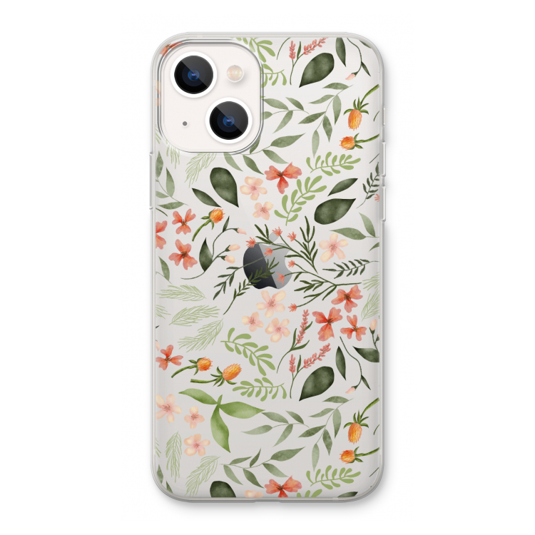 Sweet little flowers: iPhone 13 Transparant Hoesje