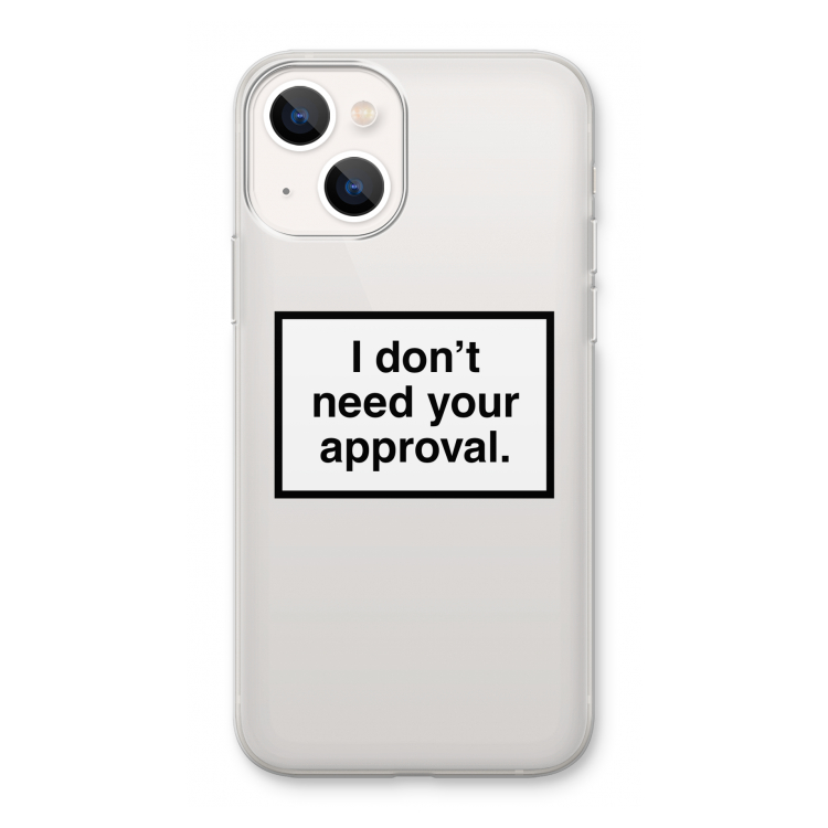 Don't need approval: iPhone 13 Transparant Hoesje