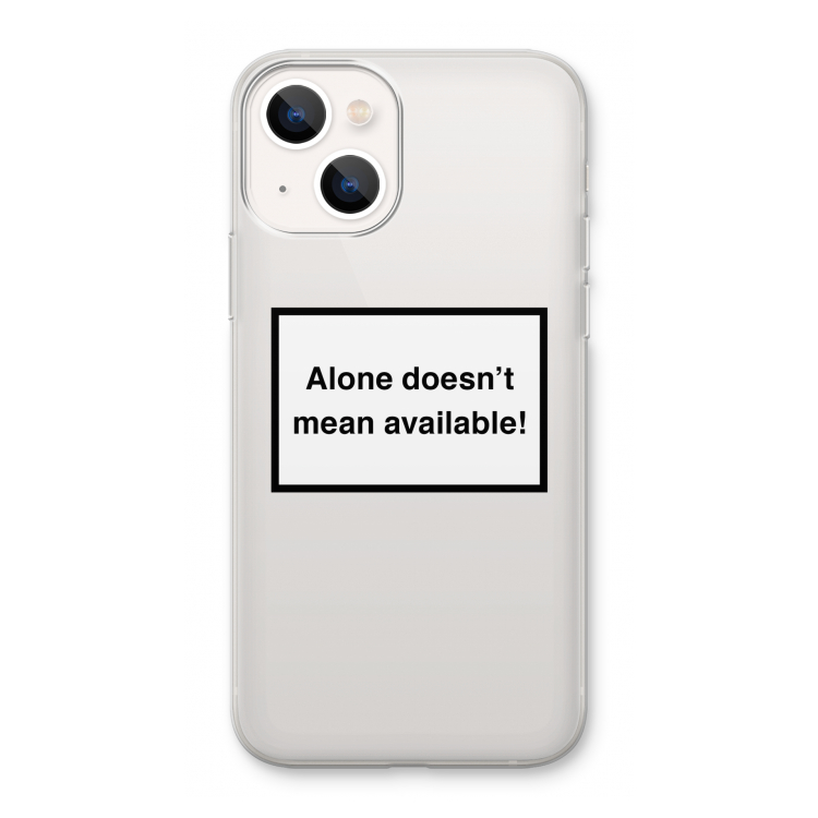 Alone: iPhone 13 Transparant Hoesje