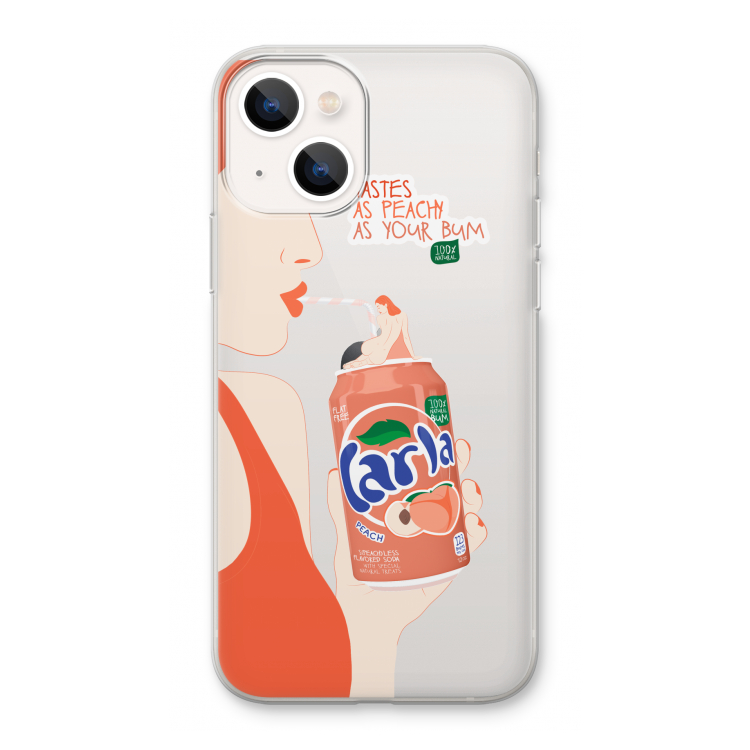 Peach please!: iPhone 13 Transparant Hoesje