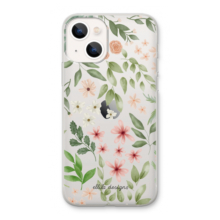 Botanical sweet flower heaven: iPhone 13 Transparant Hoesje