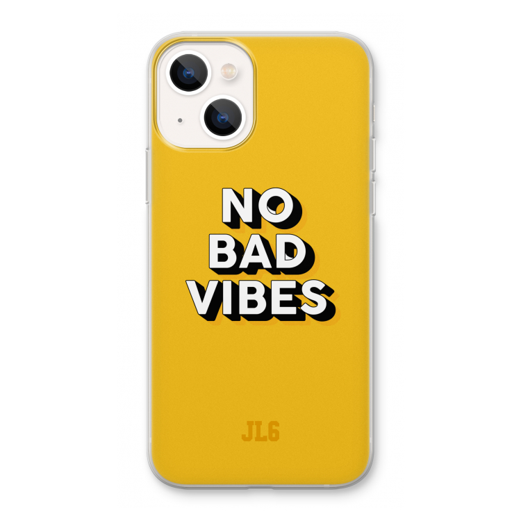No Bad Vibes: iPhone 13 Transparant Hoesje
