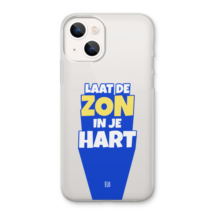 Laat de zon in je hart: iPhone 13 Transparant Hoesje