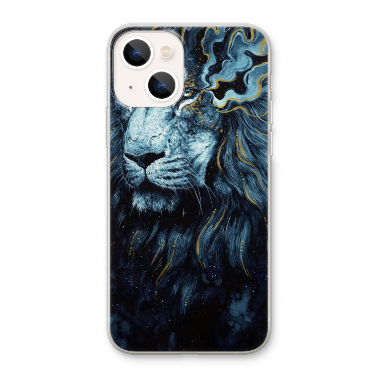 Darkness Lion: iPhone 13 Transparant Hoesje