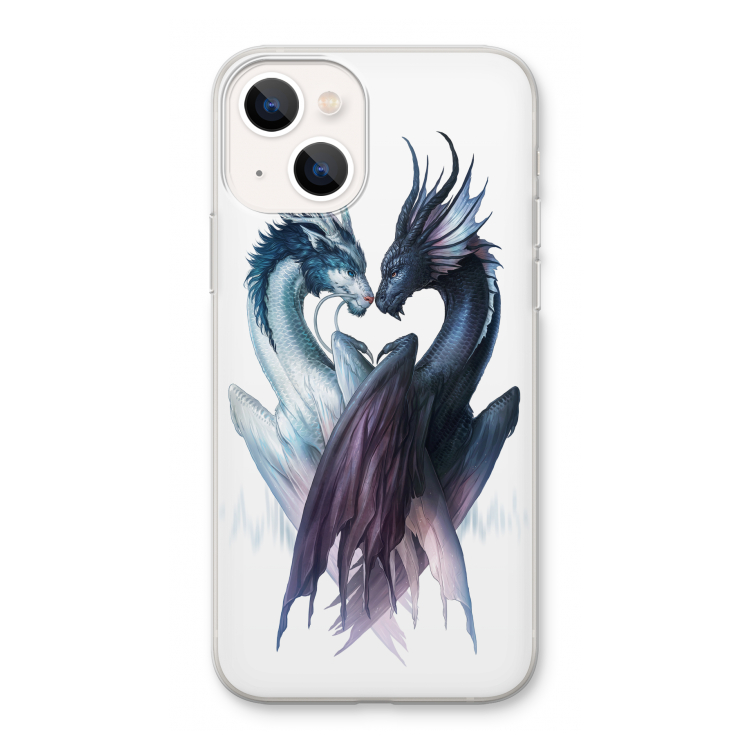 Yin Yang Dragons: iPhone 13 Transparant Hoesje