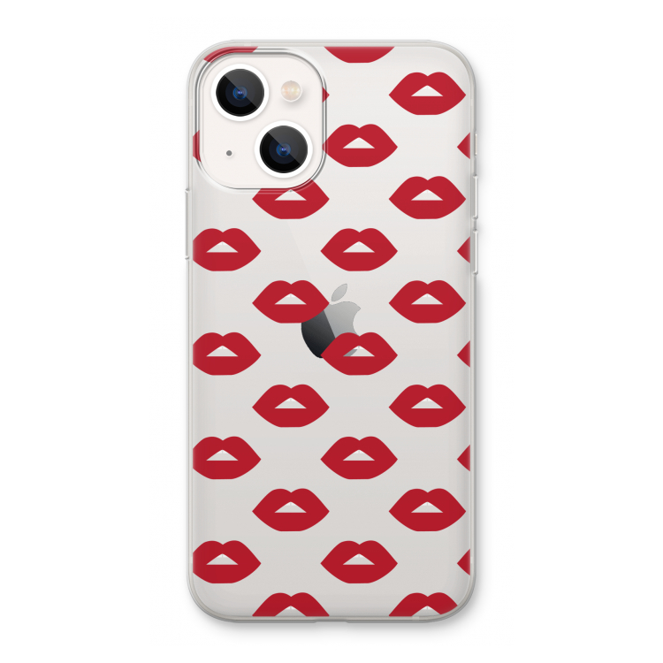 Lips: iPhone 13 Transparant Hoesje