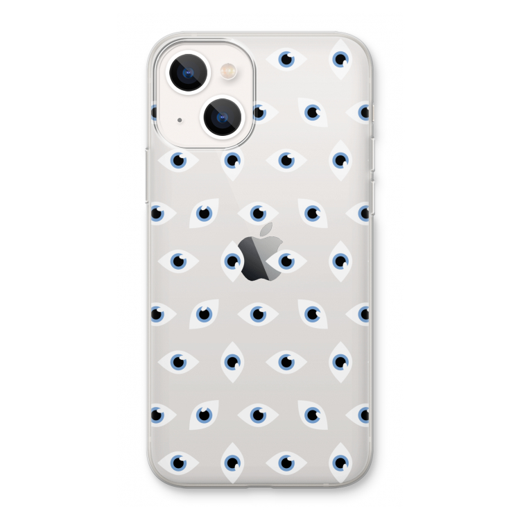 Eyes pattern: iPhone 13 Transparant Hoesje