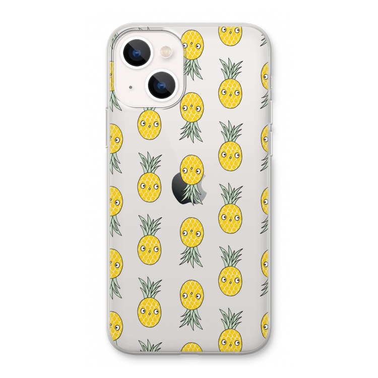 Ananas: iPhone 13 Transparant Hoesje