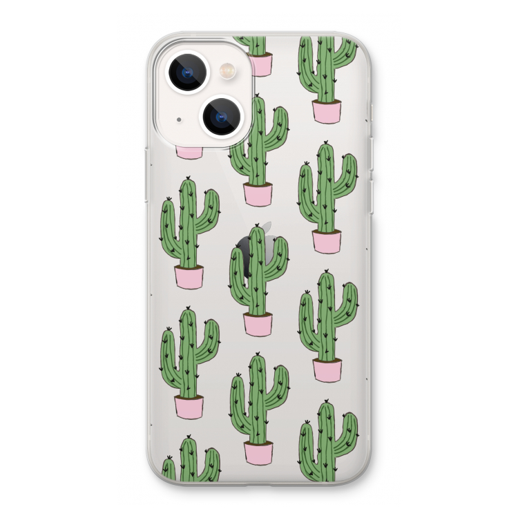Cactus Lover: iPhone 13 Transparant Hoesje