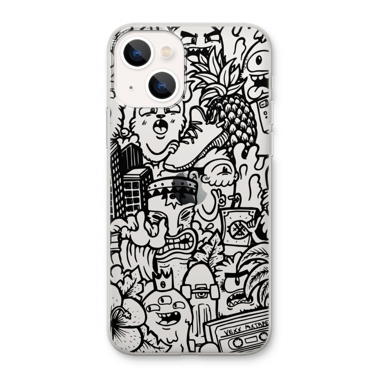 Vexx Black Mixtape: iPhone 13 Transparant Hoesje