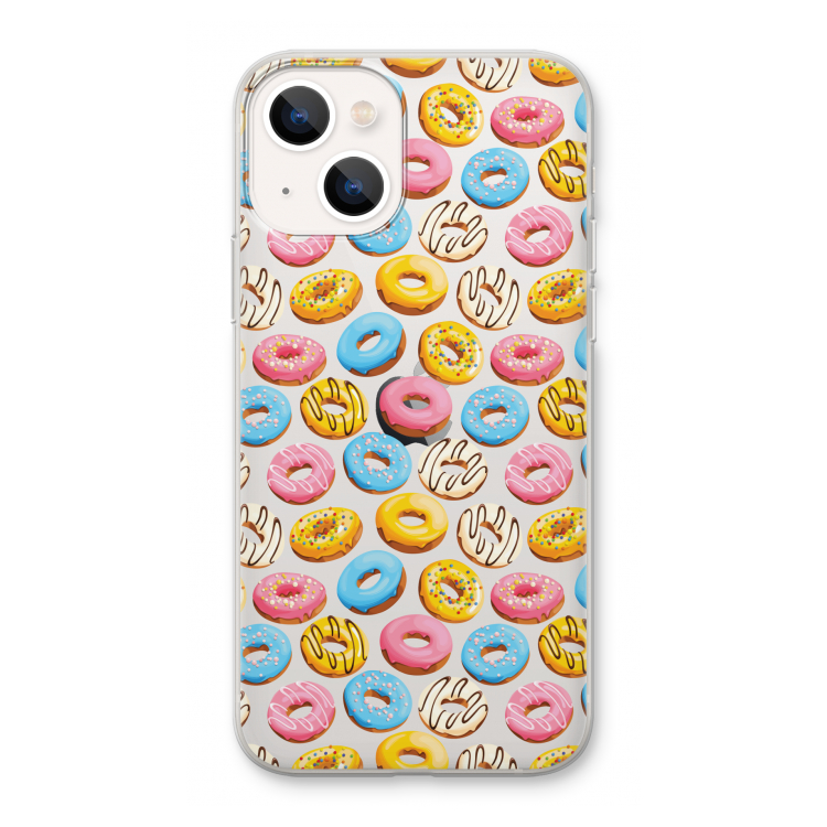 Pink donuts: iPhone 13 Transparant Hoesje
