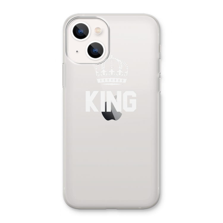 King zwart: iPhone 13 Transparant Hoesje