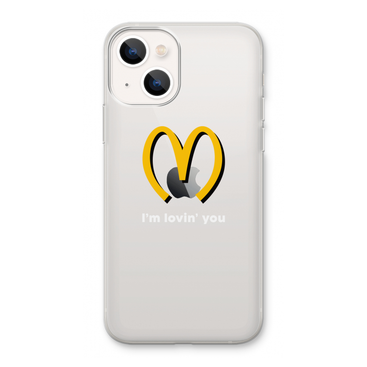 I'm lovin' you: iPhone 13 Transparant Hoesje