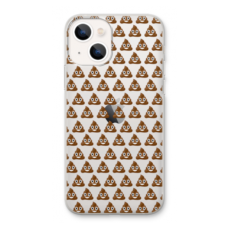 Poop emoji: iPhone 13 Transparant Hoesje