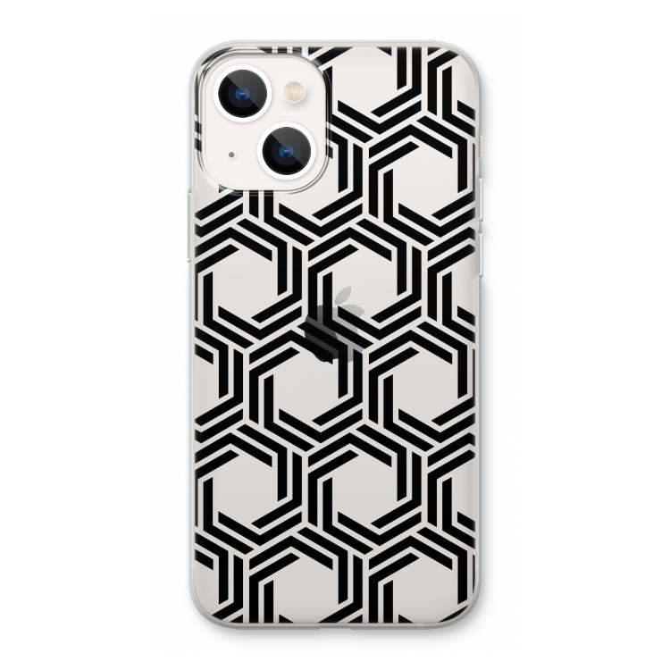 Geometrisch patroon: iPhone 13 Transparant Hoesje