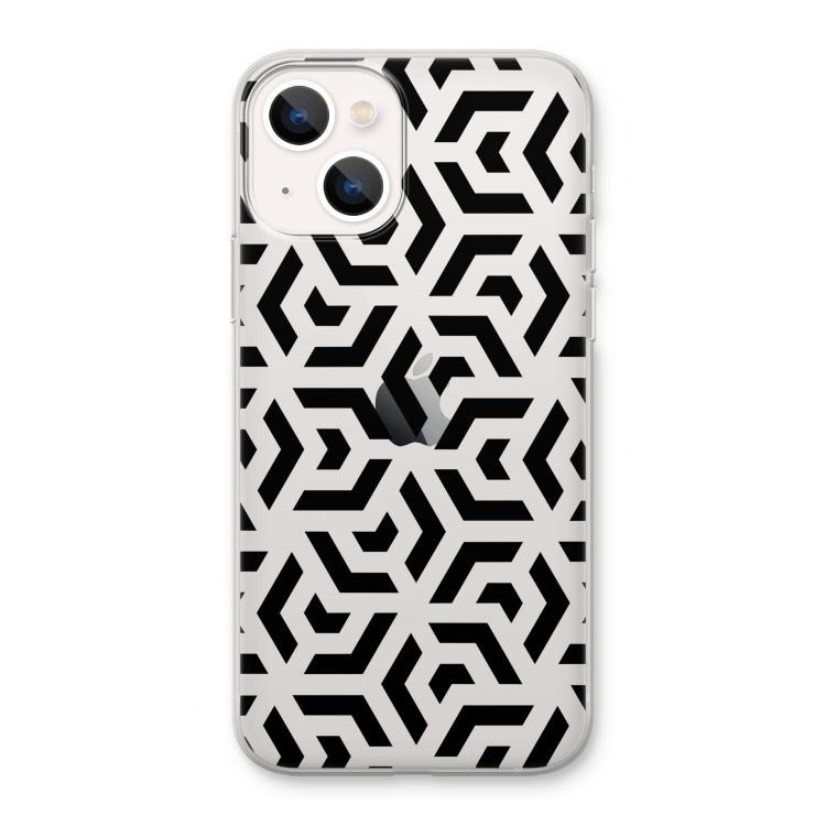 Crazy pattern: iPhone 13 Transparant Hoesje