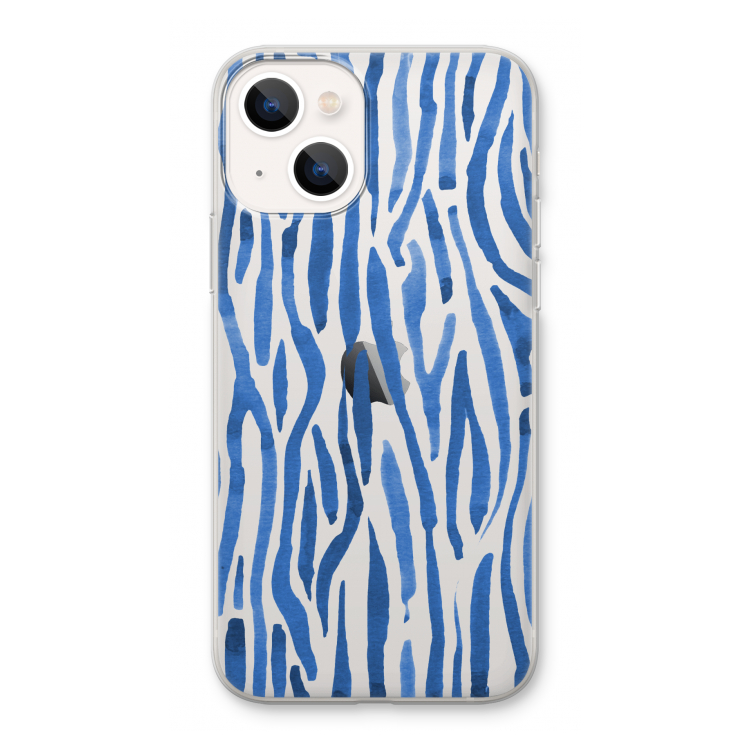 Blauwe nerven: iPhone 13 Transparant Hoesje