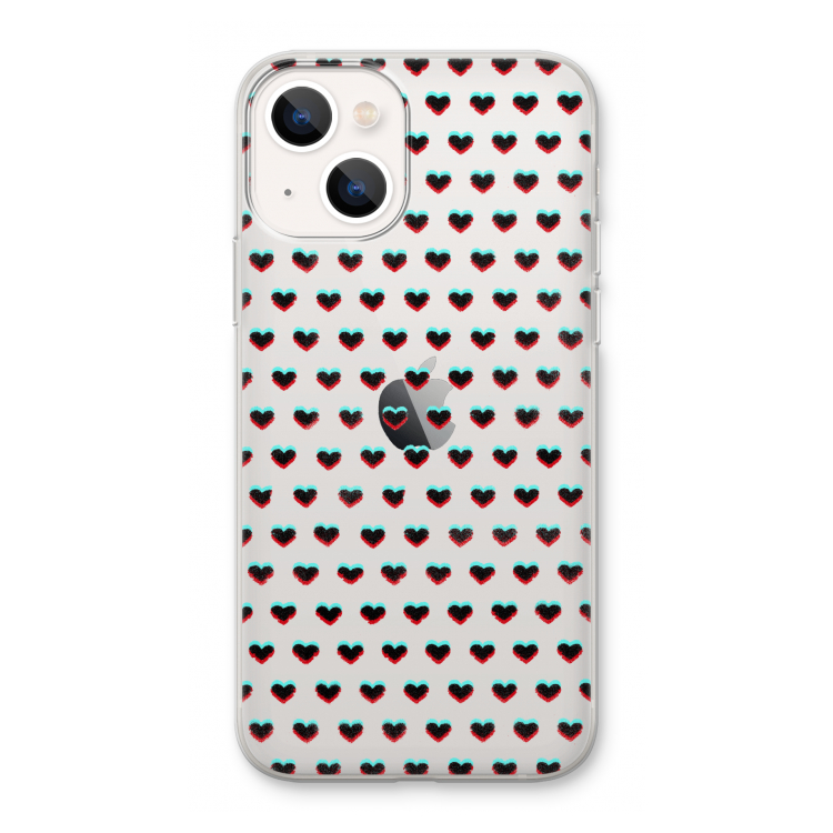 Hartjes: iPhone 13 Transparant Hoesje