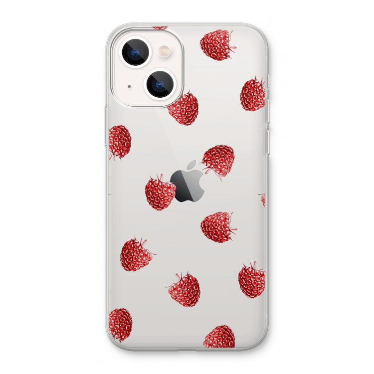 Framboosjes: iPhone 13 Transparant Hoesje